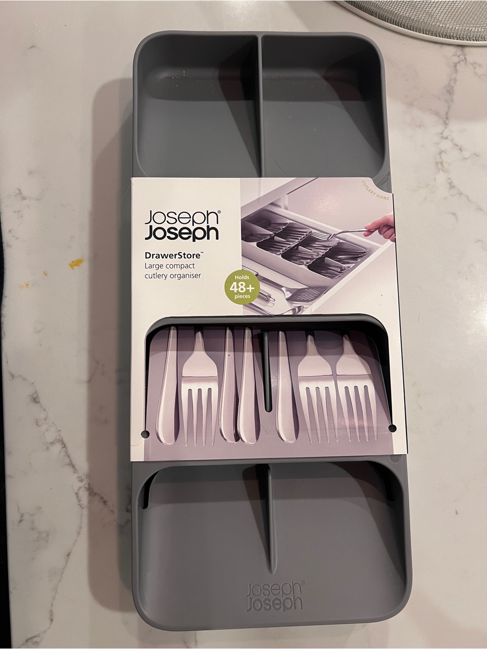 Joseph Joseph DrawerStore Compact Cutlery Organizer - Gray